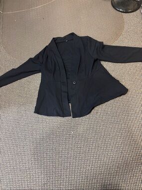 HALARA Black Single-Button Blazer. EUC.